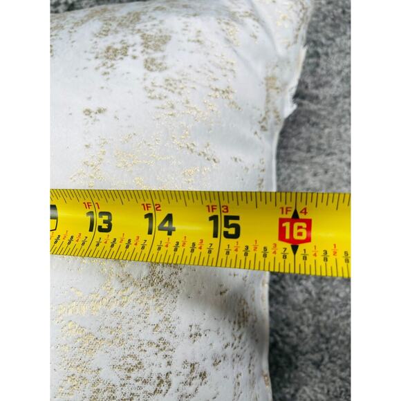 Modern Metallic Gold Copper Print Abstract Art Square Throw Pillow Decorative - Picture 7 of 9